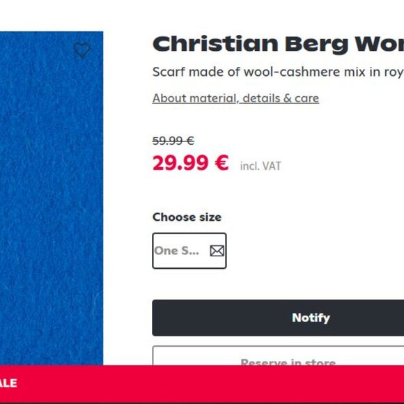 NWOT Christian Berg Wool Cashmere Fringe Scarf Royal Blue - Picture 12 of 13